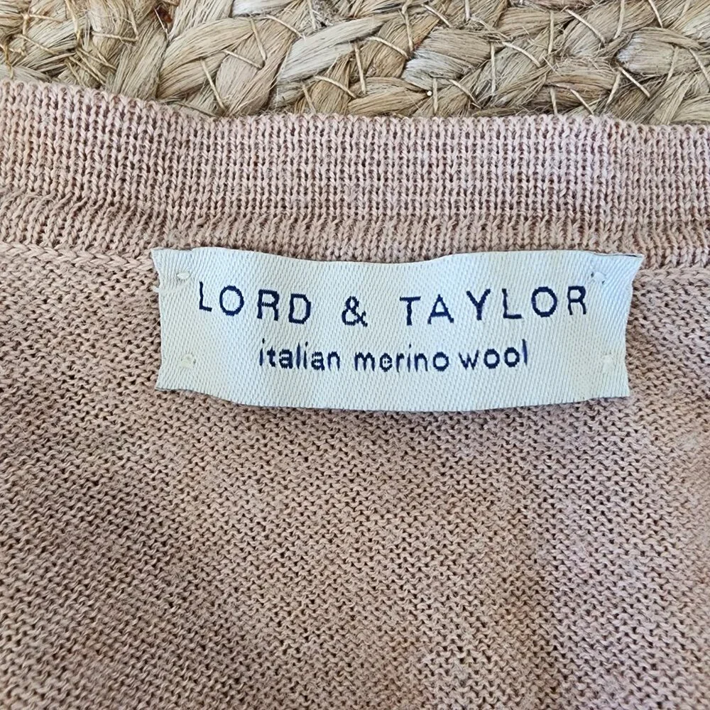 Lord & Taylor Italian Merino Wool Cardigan Size: Large - Picture 12 of 14